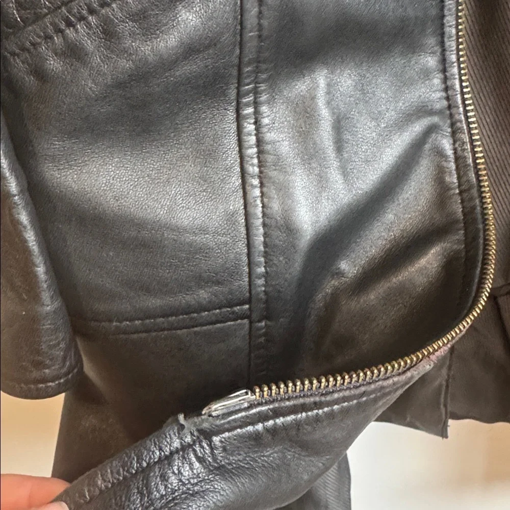 Danier Black Leather Long Jacket - Picture 12 of 16